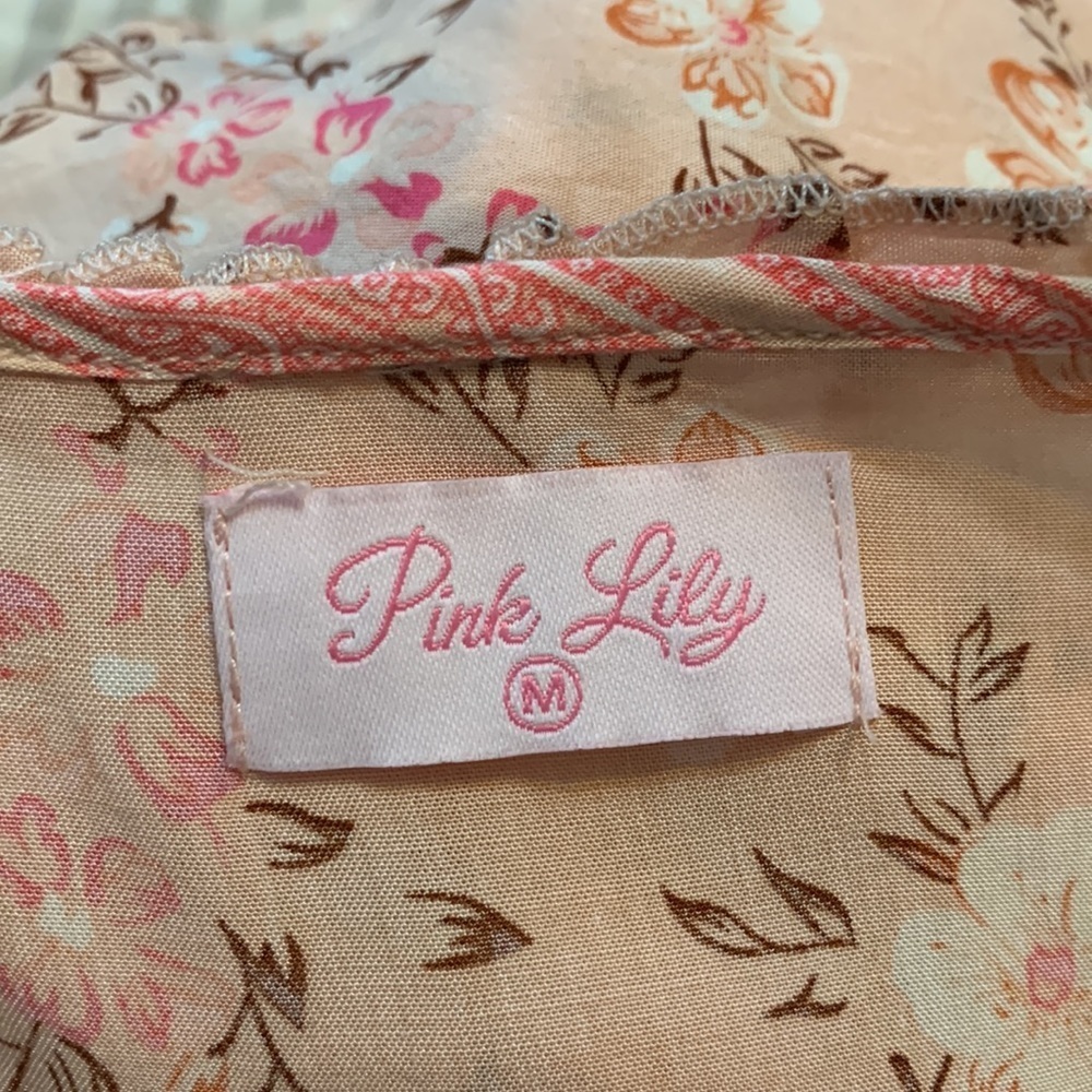 PINK LILY | Wildflower Meadows Pink Floral Blouse - Picture 4 of 5